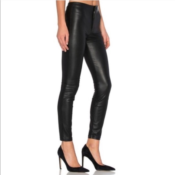 MOTHER Denim - Mother The Looker High Rise Faux Leather Pants 27
